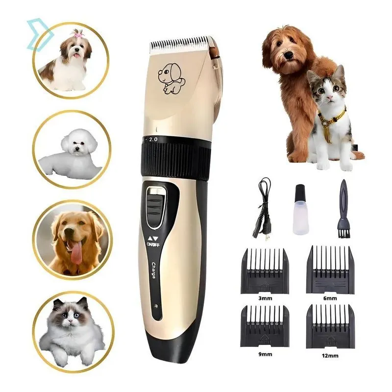 Máquina De Tosa Aparador De Pelos Profissional Para Pet Cor