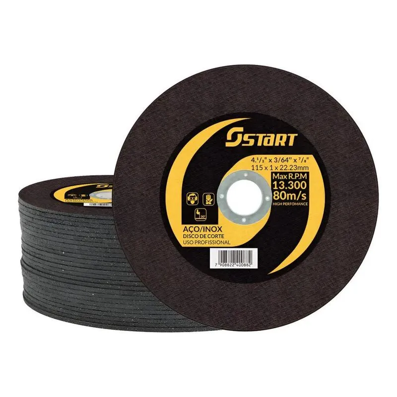 Disco De Corte Fino Inox 4.1/2 X 1,0 Esmerilhadeira 50 Pçs