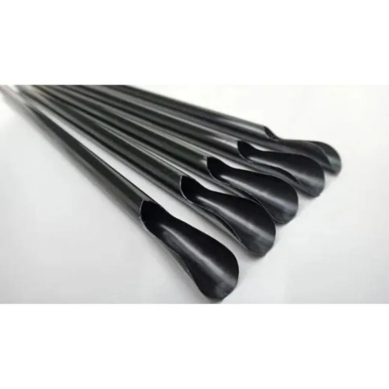 Canudo Colher Mexedor Preto Strawplast Para Drinks 100 Und