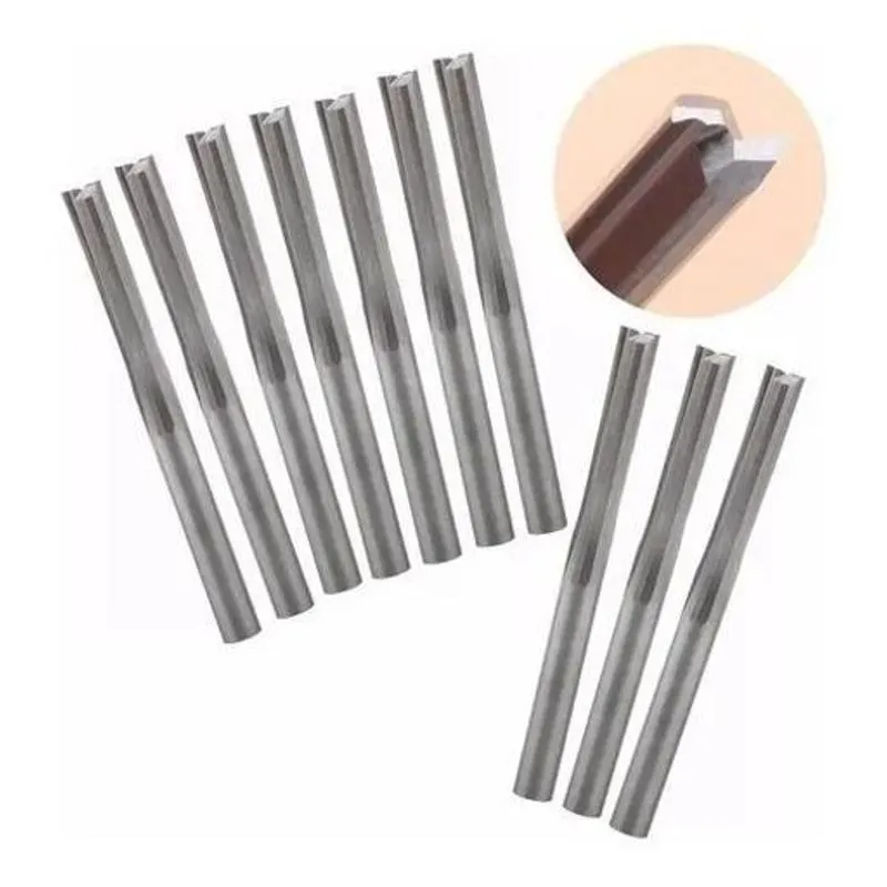 5x Fresa 2 Cortes Retos 3.175x17mm Perfeito Para Mdf / Acm