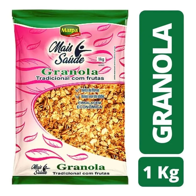 5x Granola Tradicional Cereais Premium 1 Kg Mais Saúde Mar