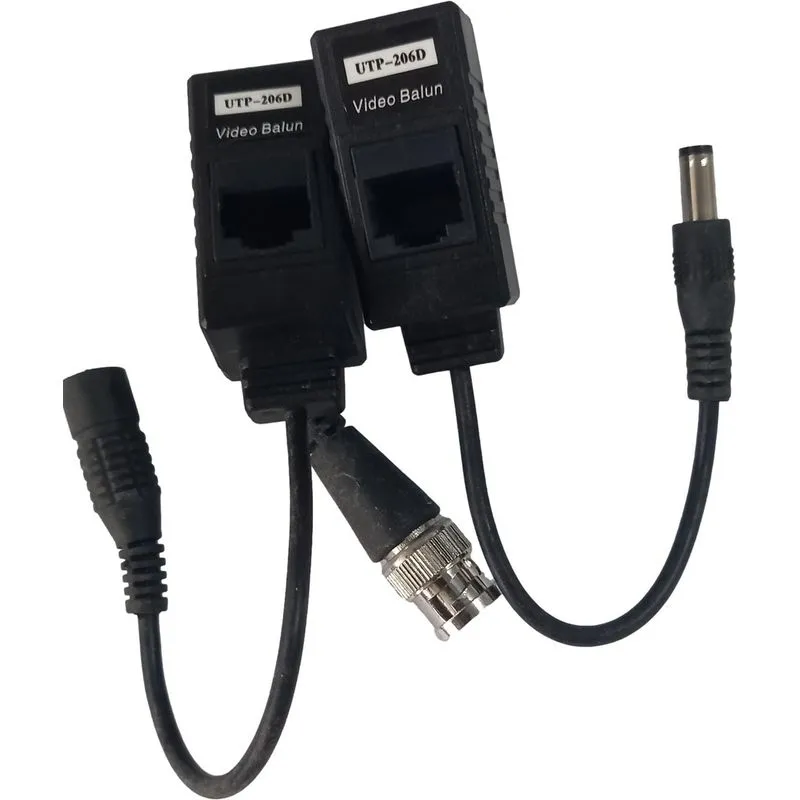 Par De Video Balun Para Camera Conversor Adaptador Ctv