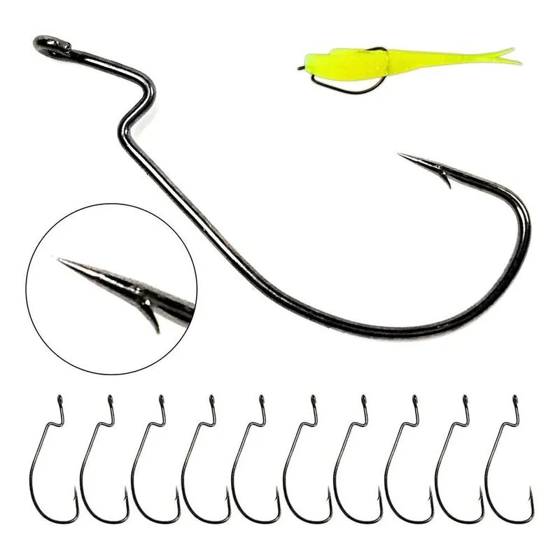 Kit 10 Anzol Offset Ewg Anti Enrosco Trairá Tucunaré Dourado