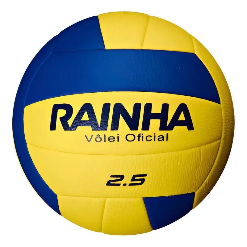 Bola De Vôlei Rainha 2.5 Quadra E Praia Cor Amarela E Azul