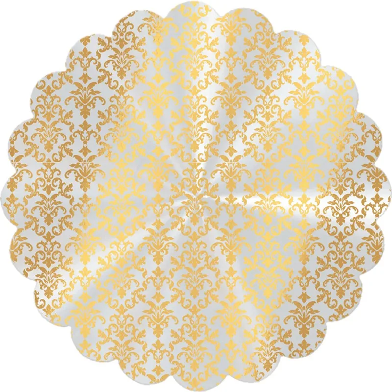 Fundo Decorado Elite Arabesque Ouro 7cm 100 Unidades 22600063 CROMUS FUNDO P.DOCE OURO 7CM 100UN 22600063 CROMUS