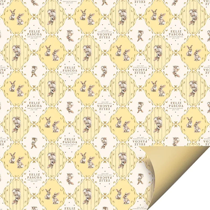 Folha Perolada Dupla Face 69x89cm Classique Bunny Amarelo 10 Unidades 77000850 CROMUS FOLHA PEROL DOUBLE FACE 69x89CM CLASS BUNNY AMAR 10UN 77000850 CROMUS