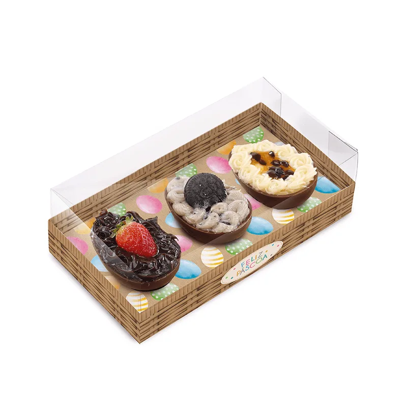 Caixa Horizonte Para 3 Meios Ovos 50g Kraft Rainbow 15,5x8x5cm 6 Unidades 13008230 CROMUS CX HORIZONTE P.3 M.OVOS 50G KFT RAINBOW 15,5X8X5CM UN 13008230 CROMU CX 6.0
