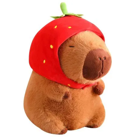 CAPIVARA TOUCA MORANGO 30CM - Manaia Presentes