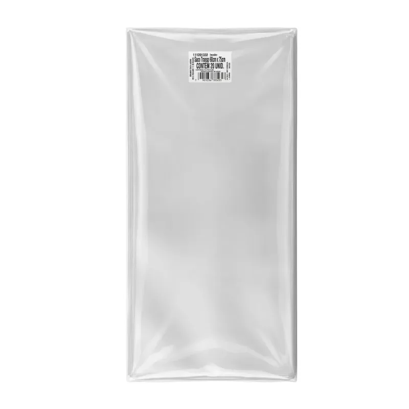 Saco Presente Cromus 60x75cm Transparente Incolor com 20 Unidades