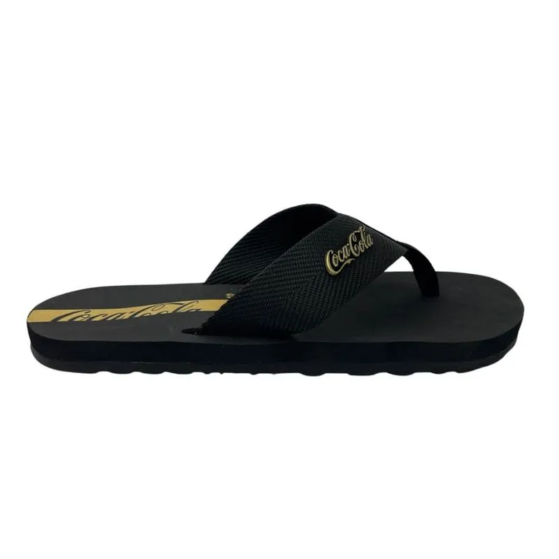 Chinelo Masculino Coca-Cola Cc4952 43/44 / PRETO/DOURADO