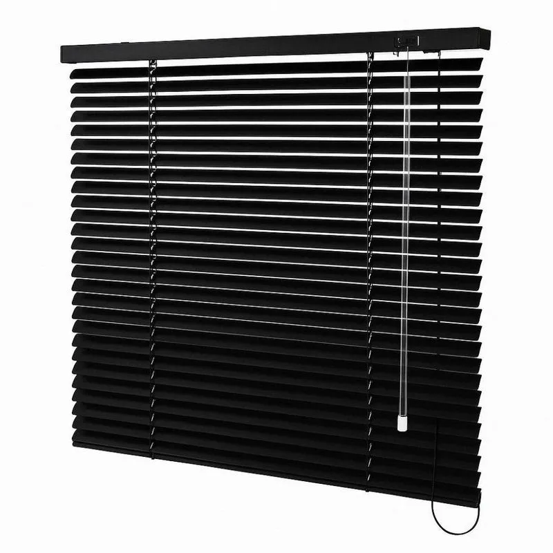 Persiana Horizontal De Alumínio Persiana Horizontal Alumínio 25mm 1,57m X 2,97m Preto Alanza 157cm
