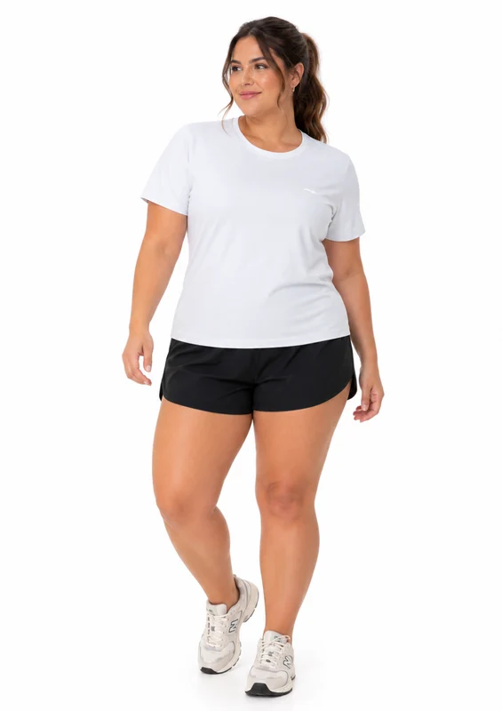 Camiseta Fitness Dry Secagem Rápida Plus Size Feminino Zee Rucci - Branco G1