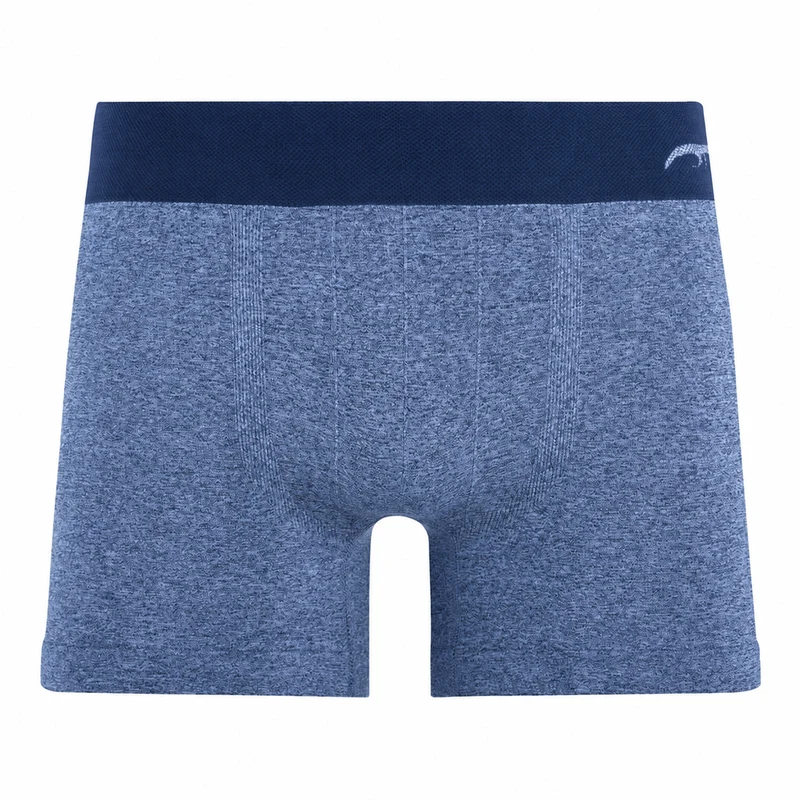Cueca Boxer Mescla Sem Costura Nogueira Masculino Zee Rucci - Azul GG