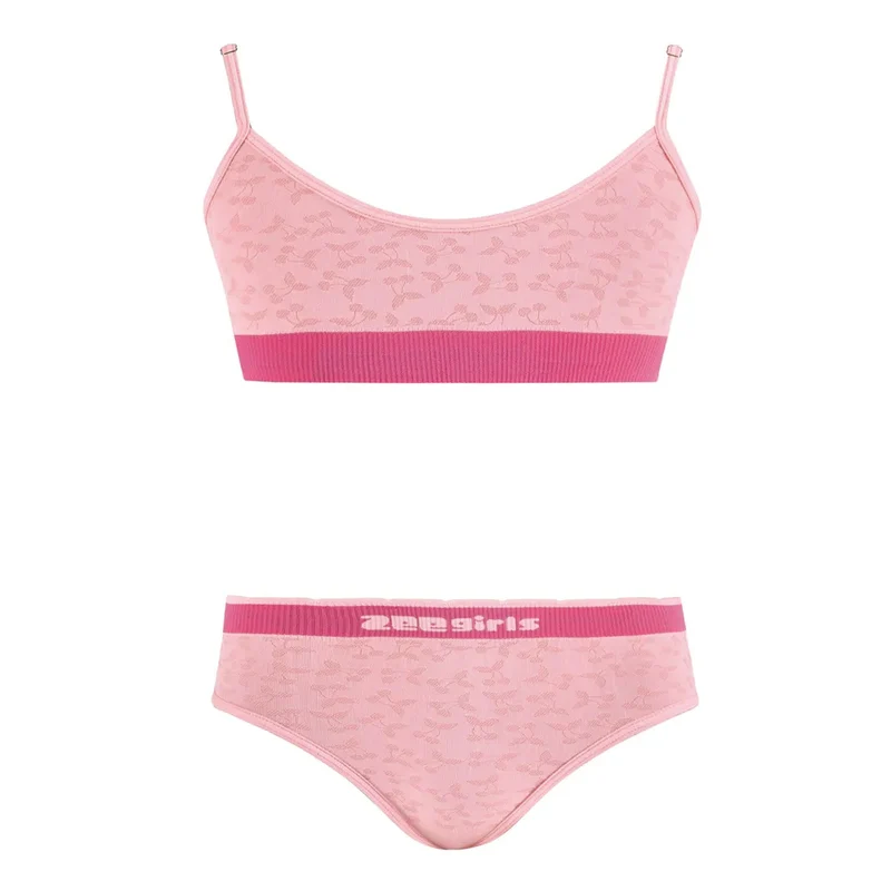 Conjunto Top e Calcinha Tanga Infantil Sem Costura Zee Rucci - Amarelo M