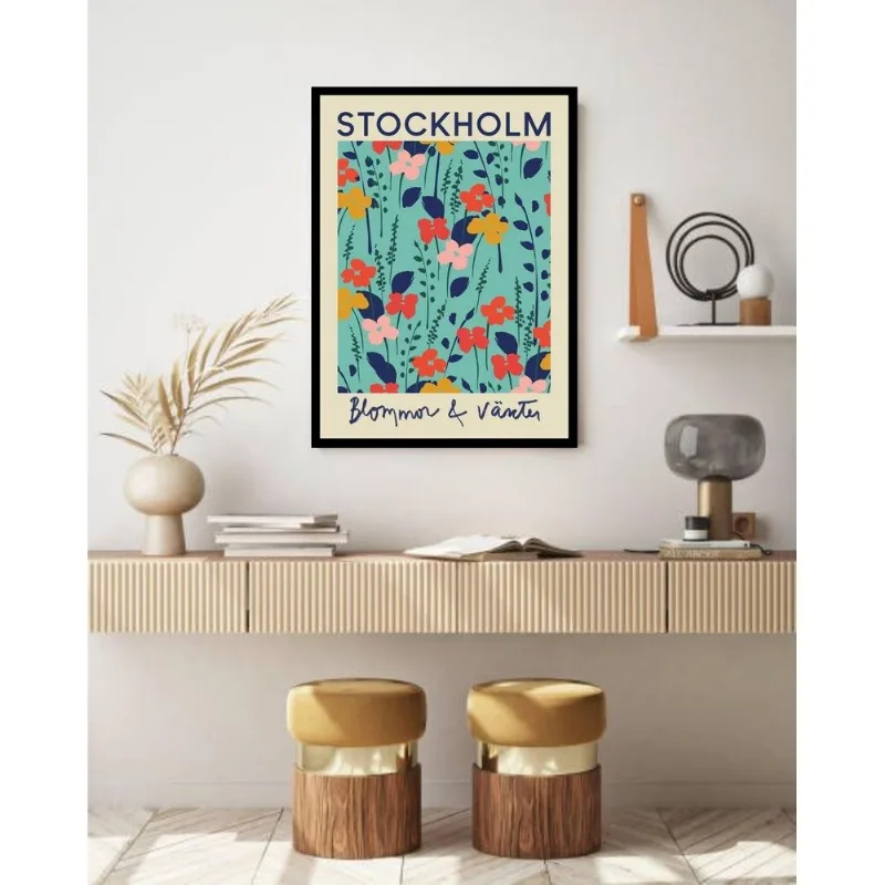 Quadro Decorativo Stockholm Market Flower - 70x50cm