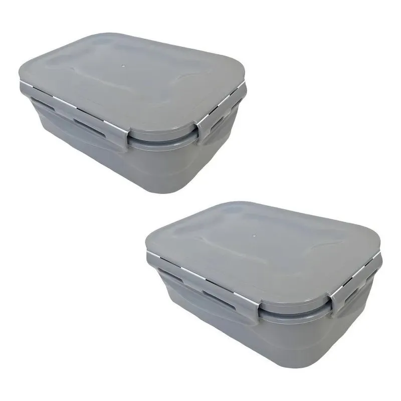 10x Kit Com 2 Marmitas 100% Hermética Com Travas Não Vaza B