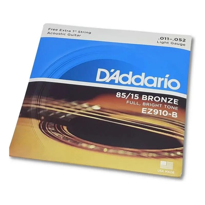 D'Addario Violão Aço 09/10/11 Bronze Com 1 - 011 - Ez910-b