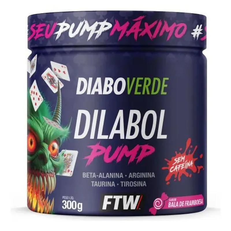 Dilabol Pump Pré Treino Pote 300g Sabor Bala De Framboesa Di