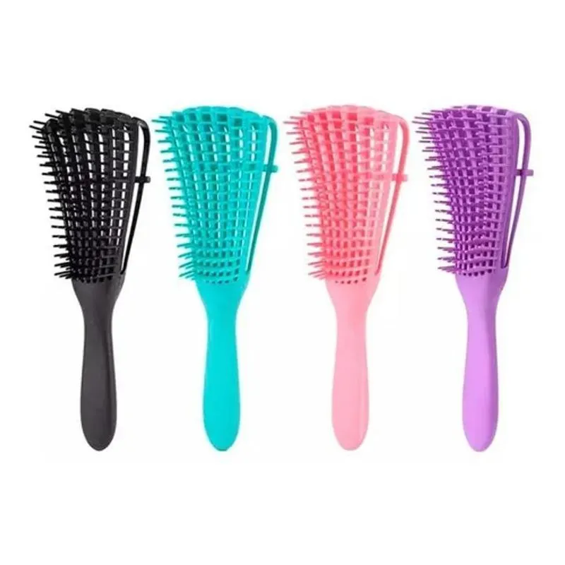 10x Escova De Cabelo Polvo Cabelo Pente Encaracolado Emaran