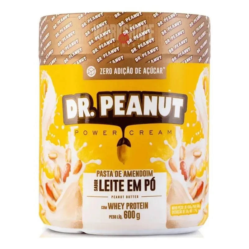 Dr. Peanut Pasta Com Melhor Sabor Do 600g Com Whey Sabor Lei