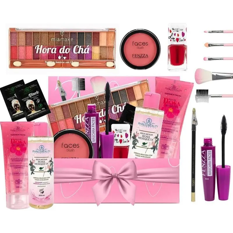 2x Combo Kit Maquiagem Skincare Presente Namorada Adolescent