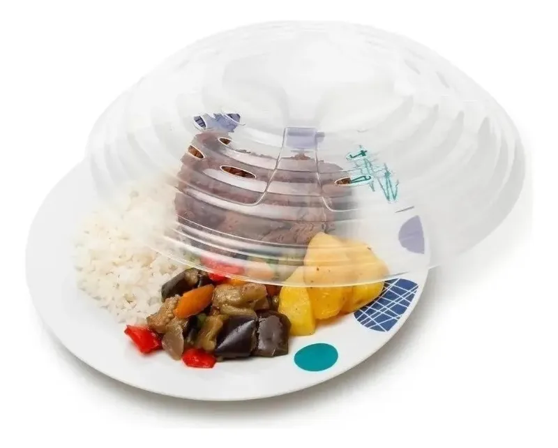 5x Tampa Protetora Alimentos Microondas Prato Cozinha Comida