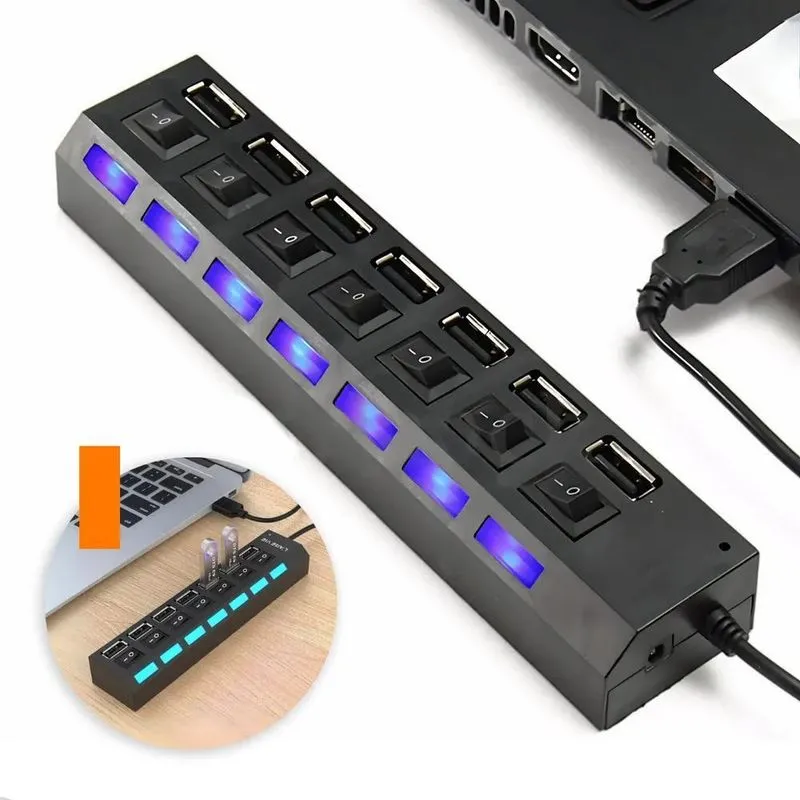 3x Polaris Shop Extensor Hub Usb Switch 7 Portas 2.0 Para Im