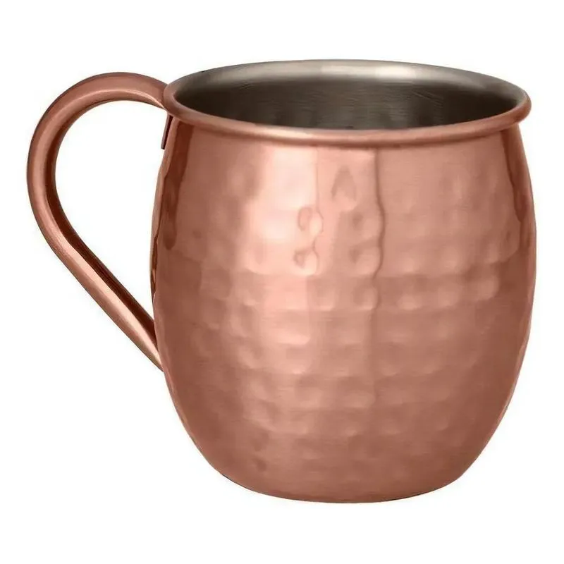 2x Caneca De Aço Inox Cobre 520ml - Durável E Versátil Cor M