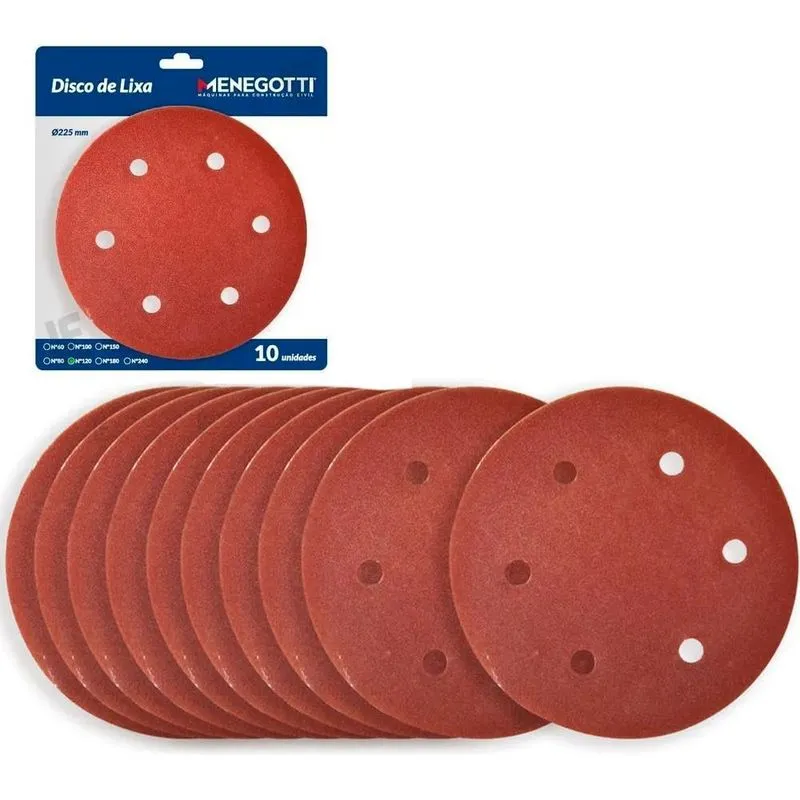3x Kit Com 10 Lixas 225mm Grãos Para Lixadeira Girafa De Tet