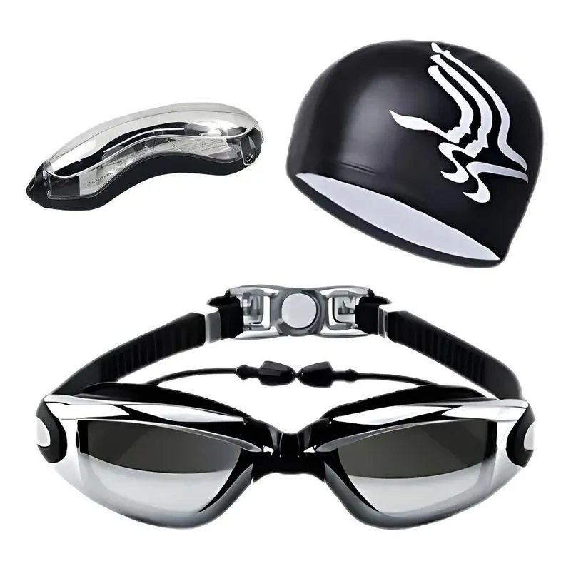 Kit Óculos De Natação Adulto Praia Piscina Hero Band P Cor P