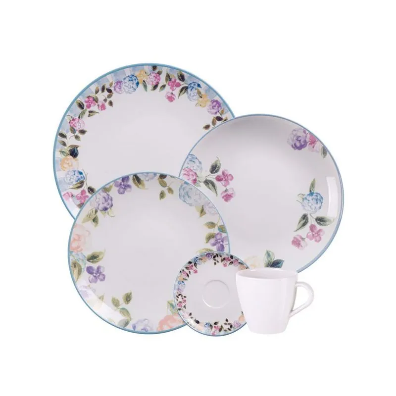 Aparelho Jantar Jogo Pratos 20 Pçs Aura Porcelana Tramontina