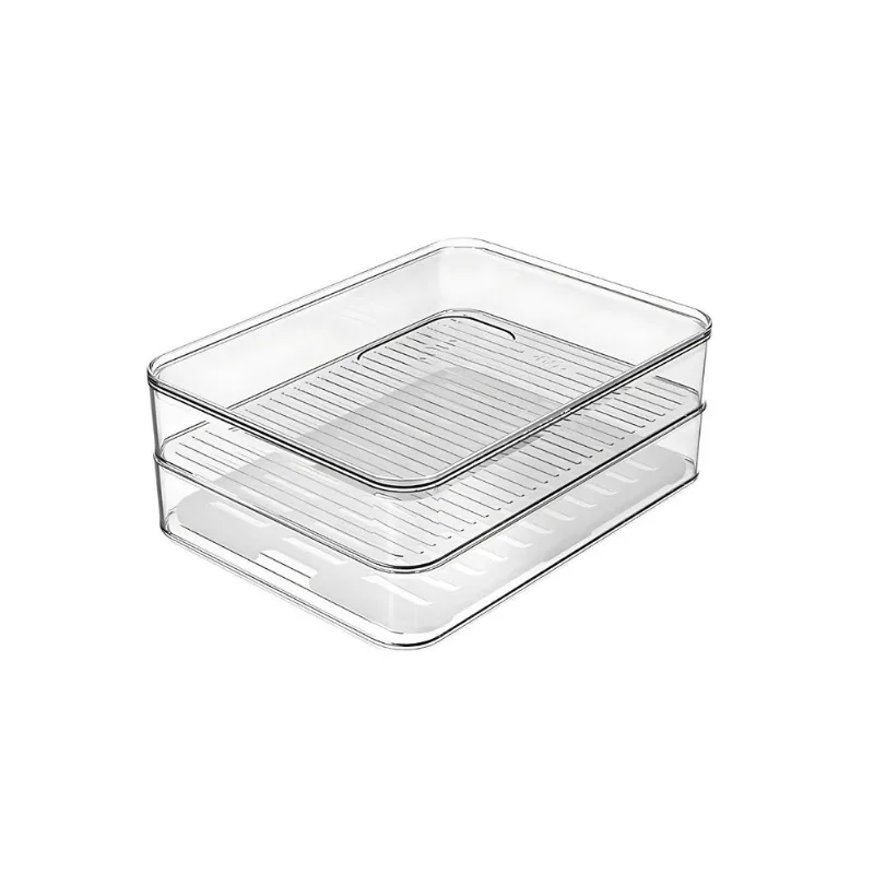 Porta Frios Duplo Transparente Organizador De Geladeira Ou