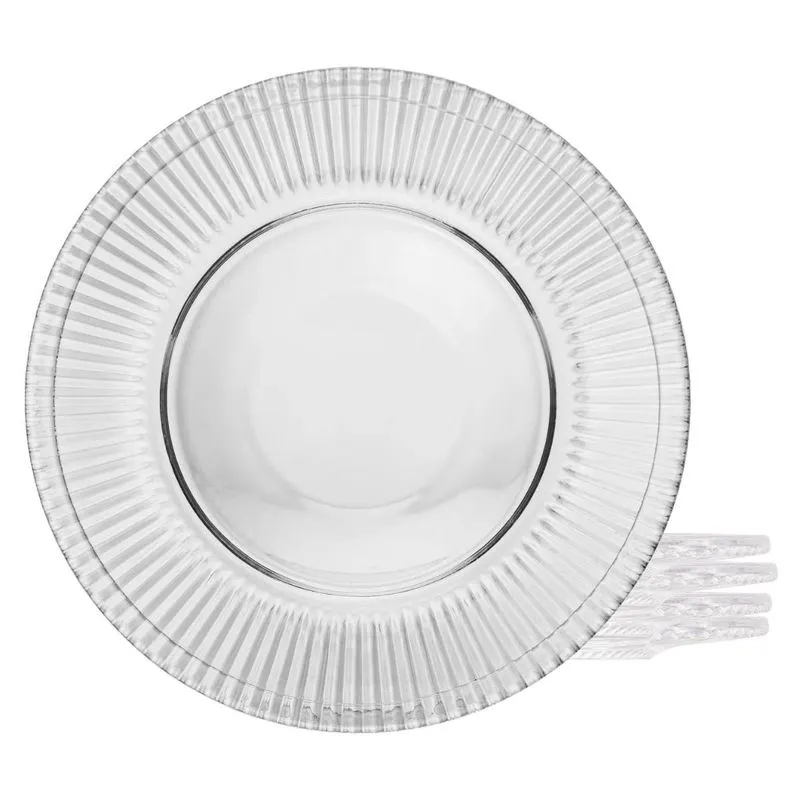 Jogo De Pratos Sobremesa 22,5cm Kit 4pçs Renaissance Lyor