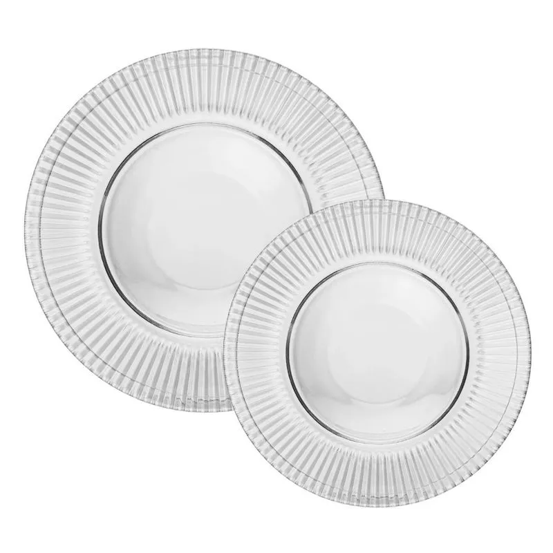 Aparelho De Jantar Jogo Pratos Kit 8pçs Renaissance Cristal