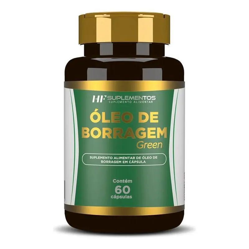 5x Óleo De Borragem 500mg 60 Cápsulas Hf Suplements Frasco S