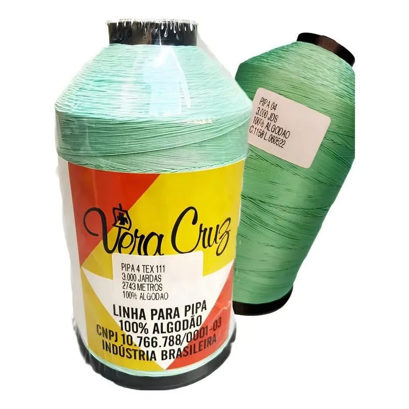 Linha De Pipa Vera Cruz 100% Algodão 3000 Jardas Fio 4 Forte