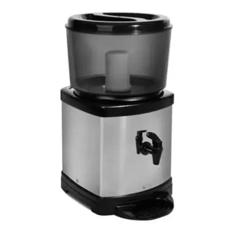 5x Bebedouro De Água Base De Barro E Inox Acquamar Cor Preto