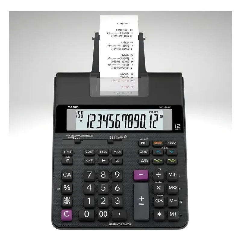 Calculadora De Mesa Com Bobina 2.0 Bivolt Hr-150rc Casio Cor