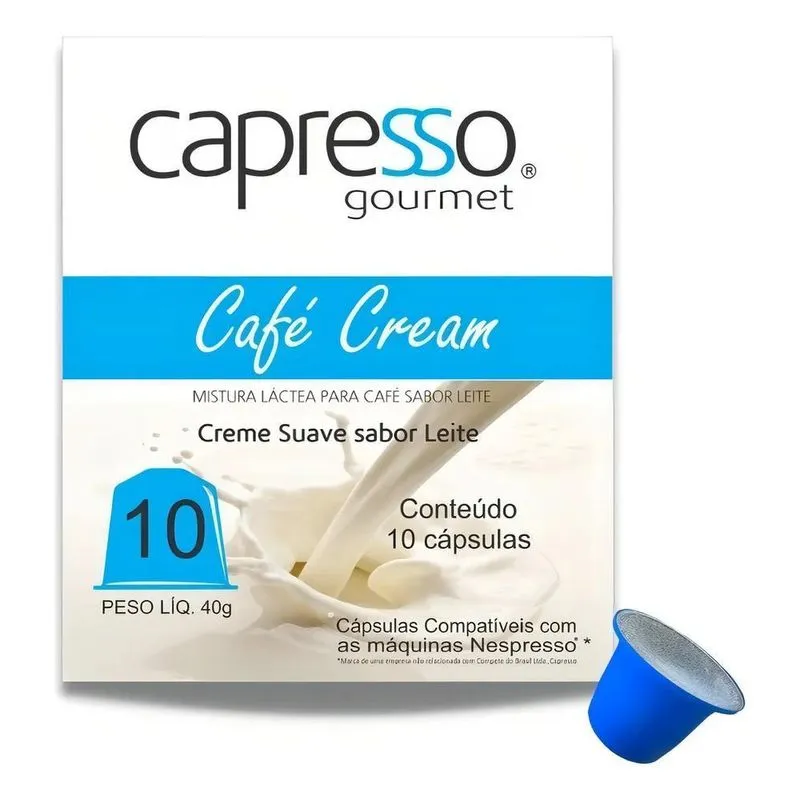 5x Cápsulas Nespresso Leite Capresso 10 Unidades