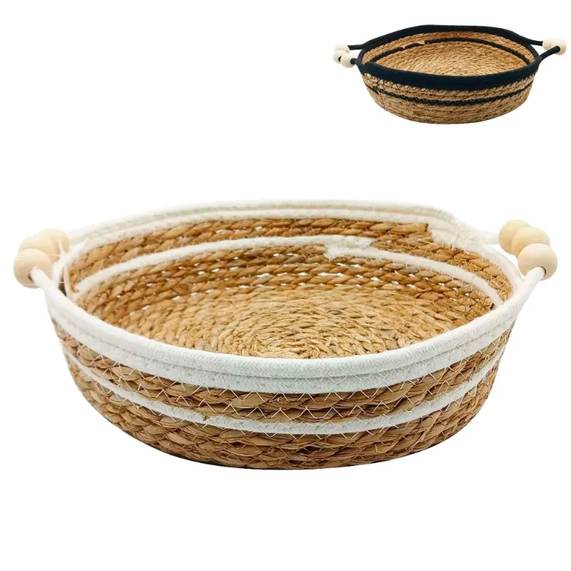 Cesto Organizado Multiuso 30x30cm em Palha Dcarte-modelos sortidos