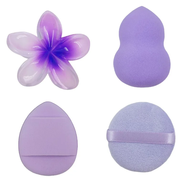 Kit Esponja Color C/ Prendedor De Cabelo 4 Peças em Plástico Dcarte-Roxo