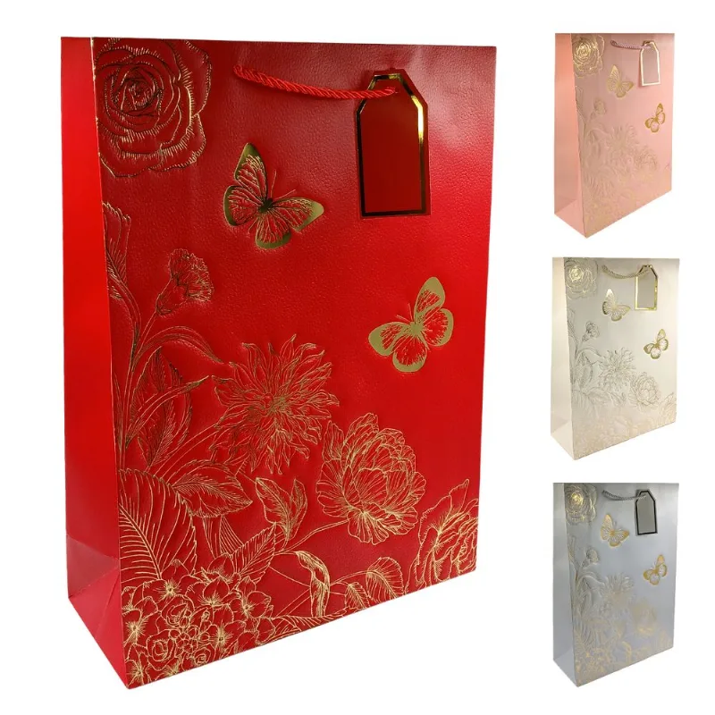 Sacola P/ Presente Borboleta 42x31x12cm em Papel Dcarte