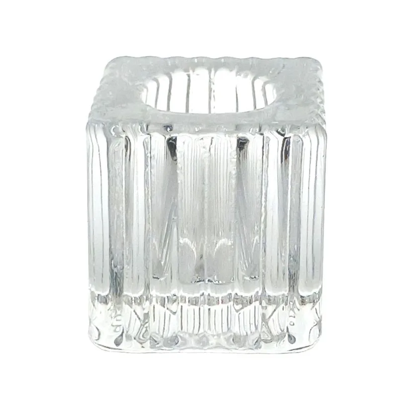 Castiçal Decorativo 4x4x4cm em Vidro Dcarte