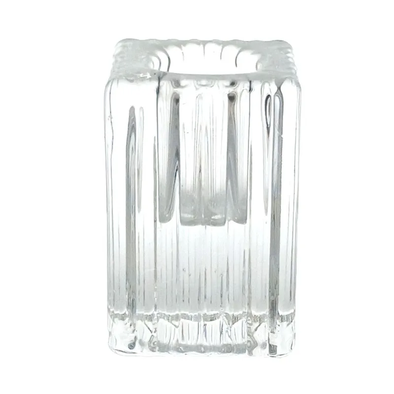 Castiçal Decorativo 4x4x6cm em Vidro Dcarte