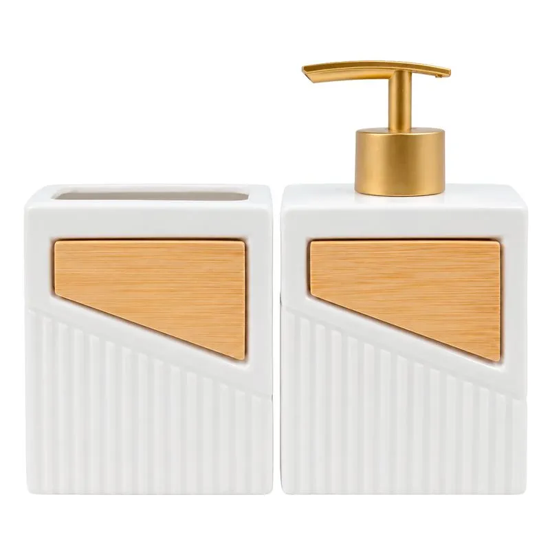 Kit Banheiro 2 Peças em Porcelana Dcarte