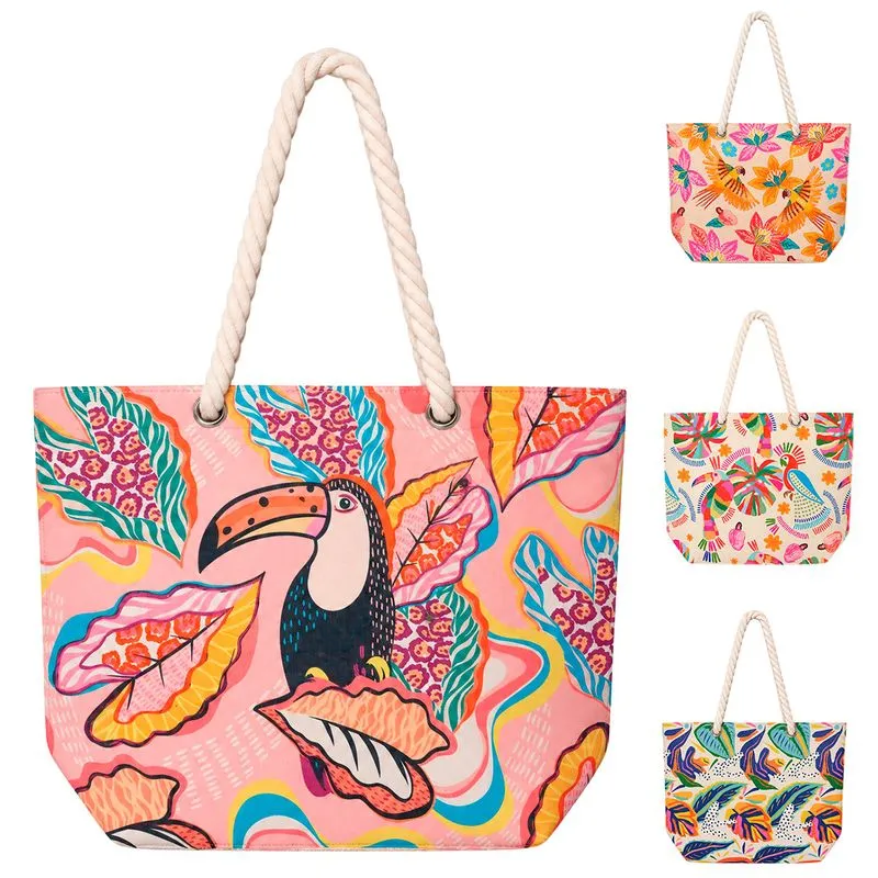 Bolsa Praia Tropical 43cm em Poliester Dcarte