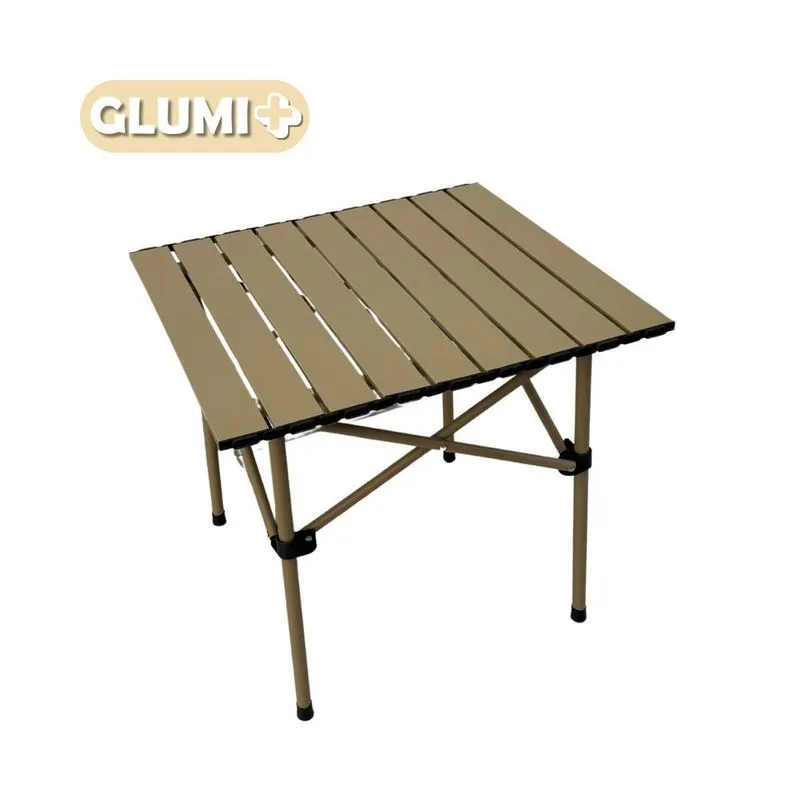 Mesa Dobrável 53x50cm Com Bolsa Para Transporte - Cor Bege