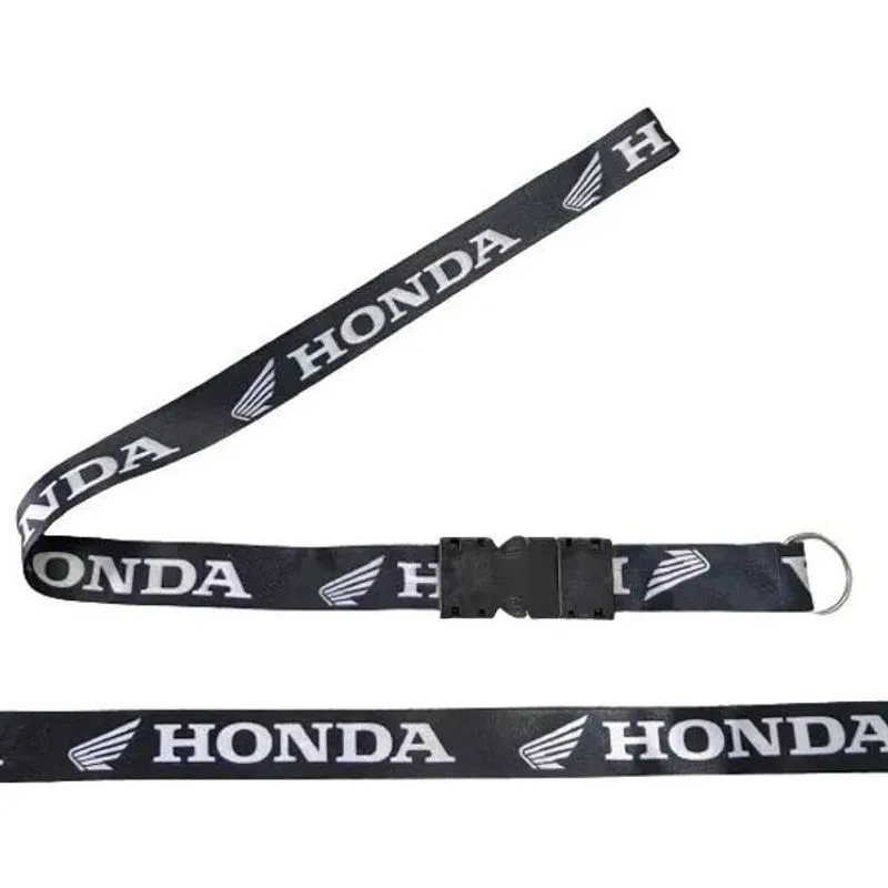 3x Chaveiro Honda Motos Cordão Com Engate Rápido Logo Branco