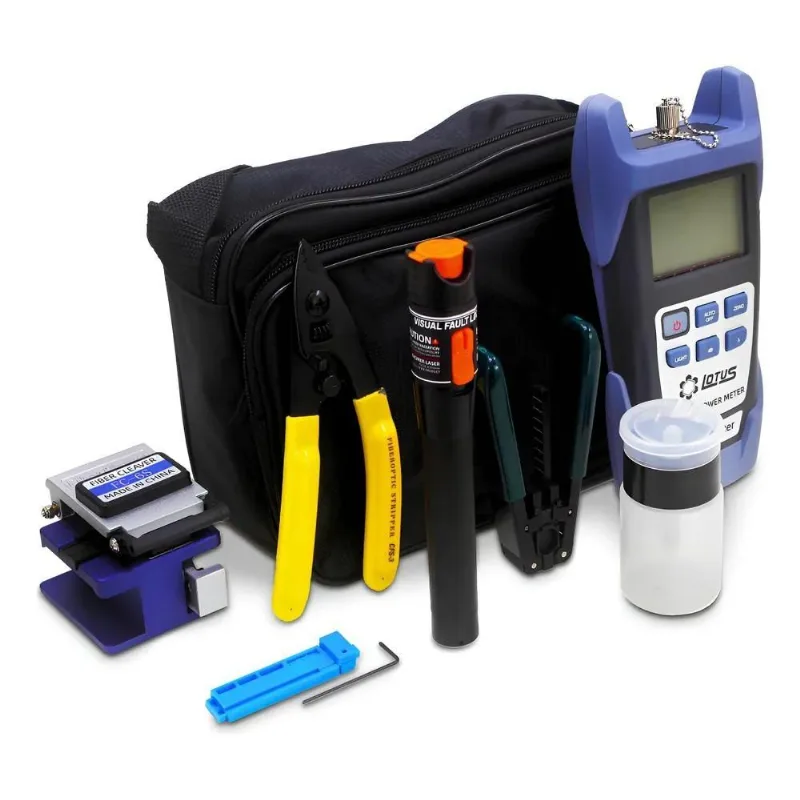 Kit Fibra Óptica Ftth: Power Meter, Clivador, Vfl 22 - Preto