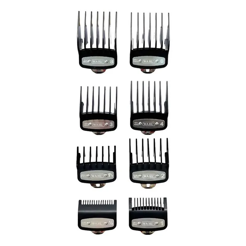 Combo 8 Pentes Clip Ferro Para Wahl Kemei Wmark Jrl Gama Gbs